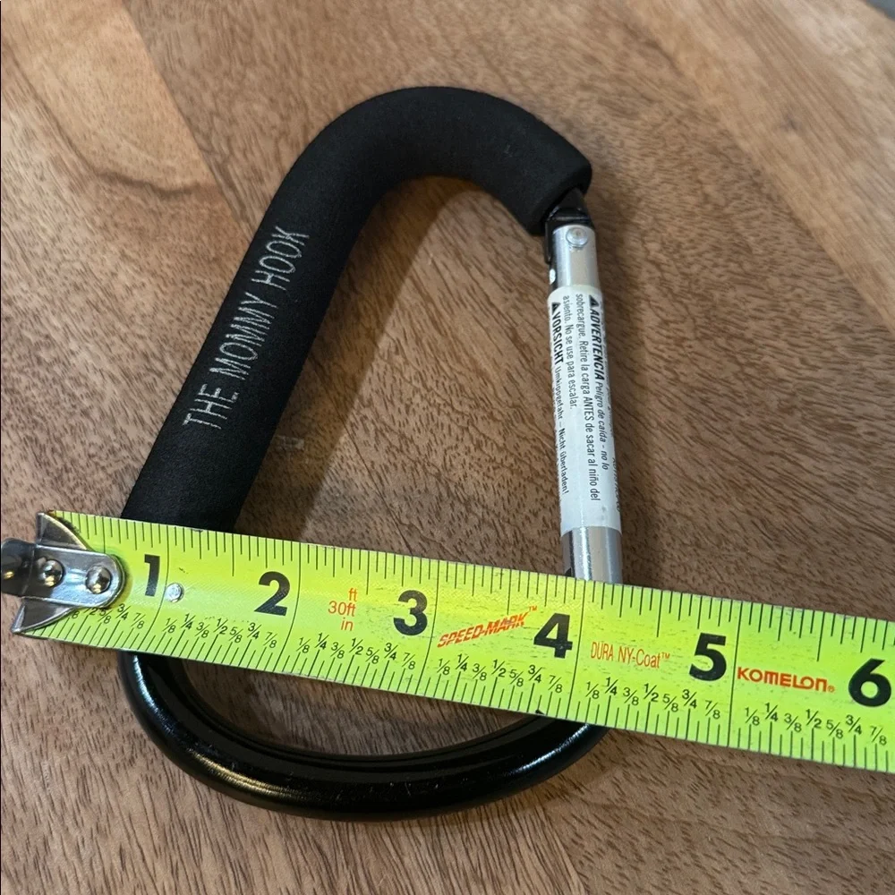 The Mommy Hook Carabiner Stroller Bag Heavy Duty Silver and Black Metal Foam